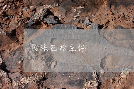 民法包括主体 民法包括主体
