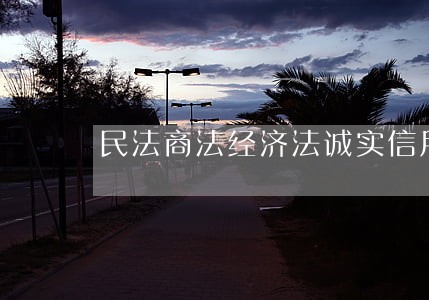 民法商法经济法诚实信用