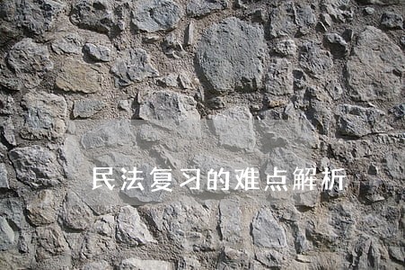 民法复习的难点解析 民法复习的难点解析