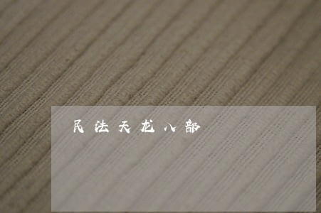 民法天龙八部 民法天龙八部