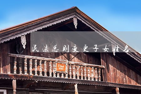 民法总则变更子女姓名 民法总则变更子女姓名