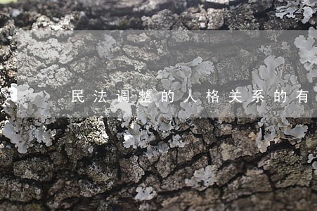 民法调整的人格关系的有 民法调整的人格关系的有
