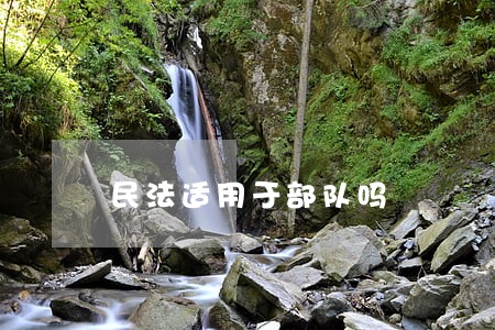 民法适用于部队吗