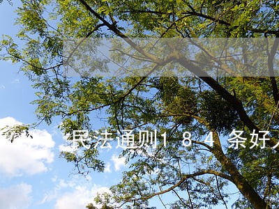 民法通则184条好人法