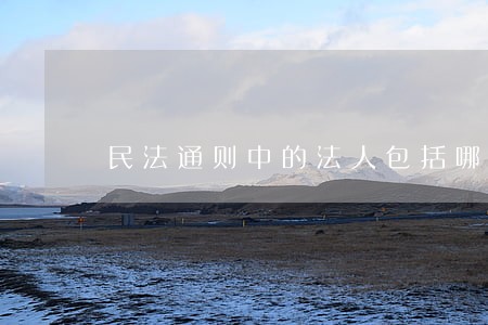 民法通则中的法人包括哪几类 民法通则中的法人包括哪几类