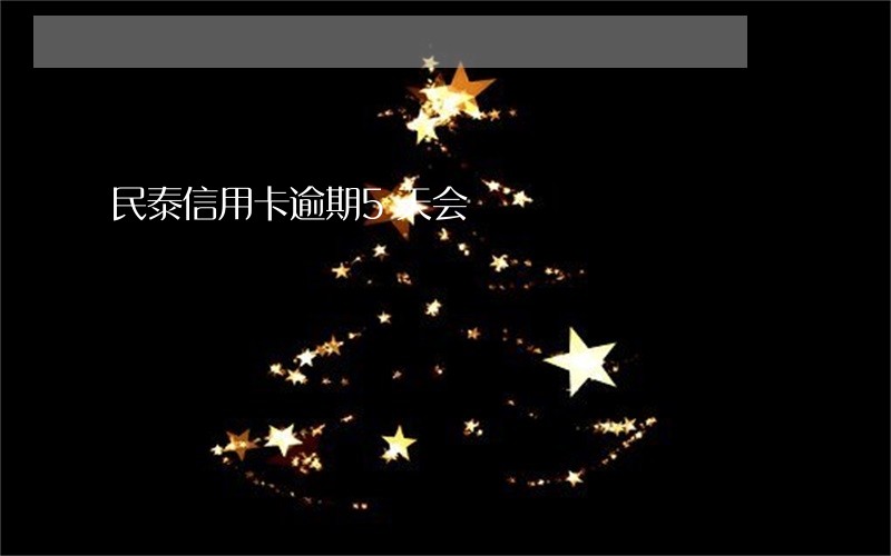 民泰信用卡逾期5天会 民泰信用卡逾期5天会
