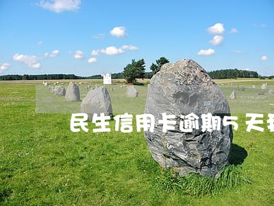民生信用卡逾期5天我爱卡 民生信用卡逾期5天我爱卡