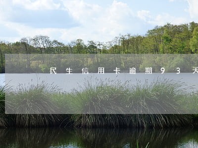 民生信用卡逾期93天 民生信用卡逾期93天