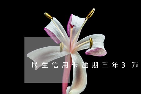 民生信用卡逾期三年3万 民生信用卡逾期三年3万