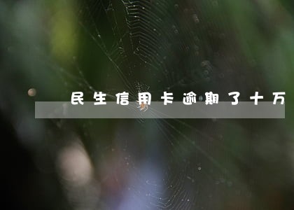 民生信用卡逾期了十万怎么办