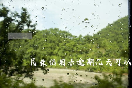 民生信用卡逾期几天可以减免 民生信用卡逾期几天可以减免