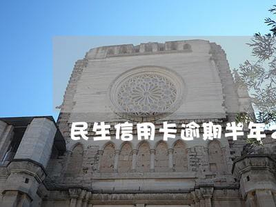 民生信用卡逾期半年20万 民生信用卡逾期半年20万