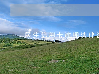 民生信用卡逾期法律咨询 民生信用卡逾期法律咨询