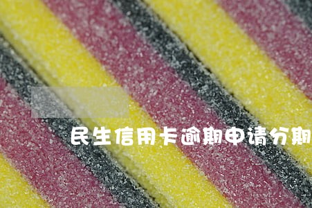 民生信用卡逾期申请分期 民生信用卡逾期申请分期