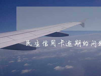 民生信用卡逾期的问题 民生信用卡逾期的问题