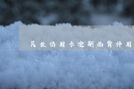民生信用卡逾期而背停用