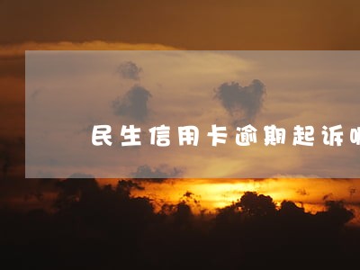 民生信用卡逾期起诉喊出庭 民生信用卡逾期起诉喊出庭