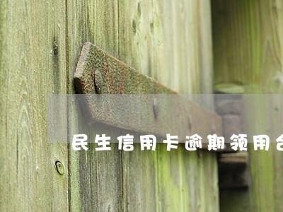 民生信用卡逾期领用合约 民生信用卡逾期领用合约