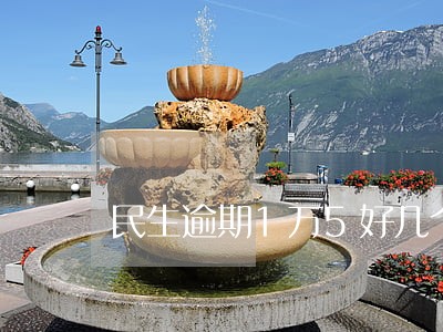 民生逾期1万5好几个月了 民生逾期1万5好几个月了