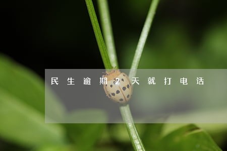 民生逾期2天就打电话 民生逾期2天就打电话