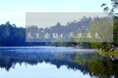 民生逾期4天求减免 民生逾期4天求减免