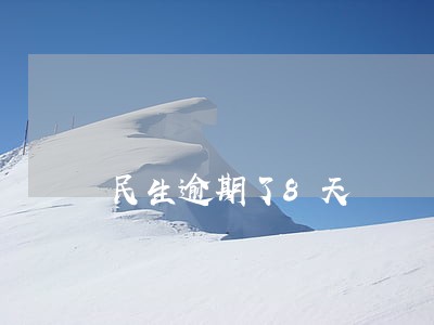 民生逾期了8天 民生逾期了8天