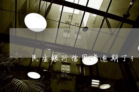 民生银行信用卡逾期了3个月 民生银行信用卡逾期了3个月