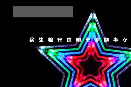 民生银行信用卡逾期半小时 民生银行信用卡逾期半小时