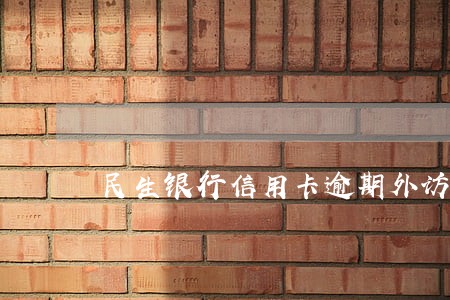民生银行信用卡逾期外访排查