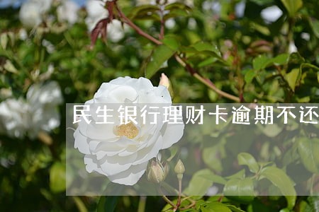 民生银行理财卡逾期不还 民生银行理财卡逾期不还