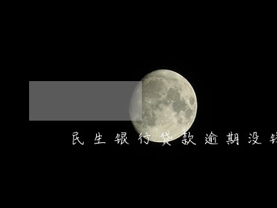 民生银行贷款逾期没钱还怎么办 民生银行贷款逾期没钱还怎么办
