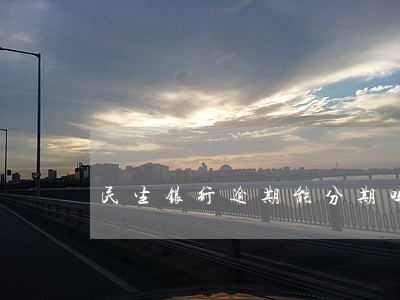 民生银行逾期能分期吗 民生银行逾期能分期吗