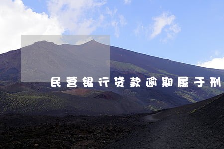 民营银行贷款逾期属于刑事吗 民营银行贷款逾期属于刑事吗