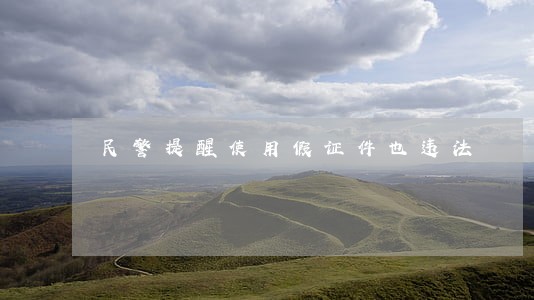 民警提醒使用假证件也违法 民警提醒使用假证件也违法