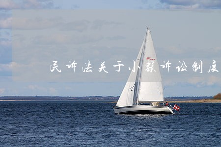 民诉法关于小额诉讼制度 民诉法关于小额诉讼制度