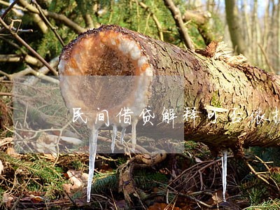 民间借贷解释可否依据 民间借贷解释可否依据
