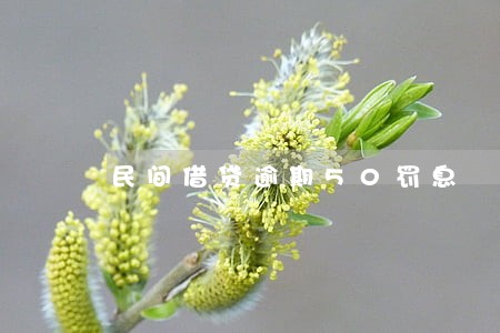 民间借贷逾期50罚息 民间借贷逾期50罚息