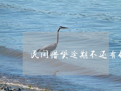 民间借贷逾期不还有什么后果 民间借贷逾期不还有什么后果