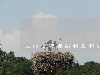 民间借贷逾期利息和罚息 民间借贷逾期利息和罚息