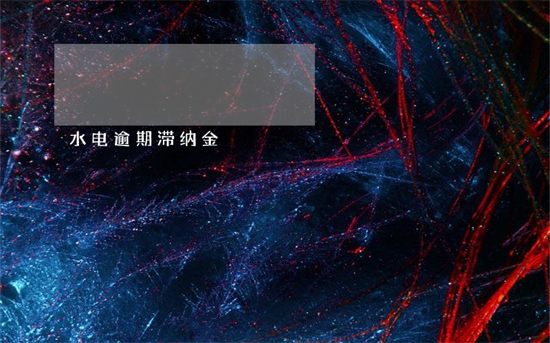 水电逾期滞纳金 水电逾期滞纳金