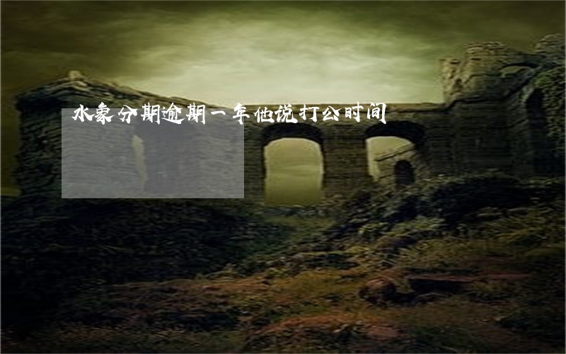 水象分期逾期一年他说打公时间 水象分期逾期一年他说打公时间