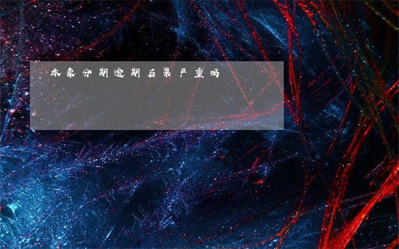 水象分期逾期后果严重吗 水象分期逾期后果严重吗