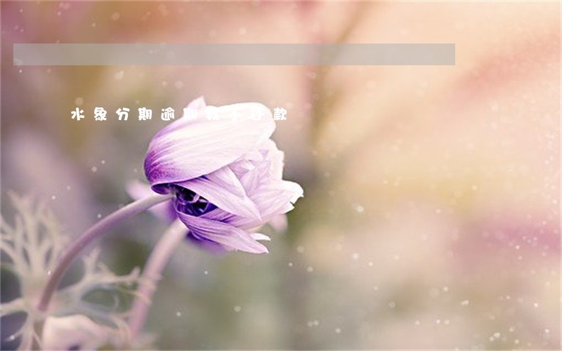 水象分期逾期我不还款 水象分期逾期我不还款