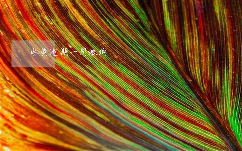 水费逾期一周缴纳 水费逾期一周缴纳