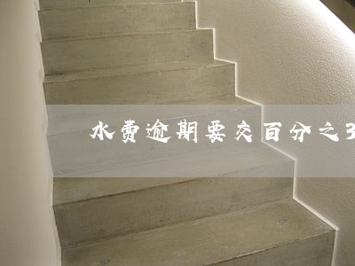 水费逾期要交百分之3滞纳金 水费逾期要交百分之3滞纳金