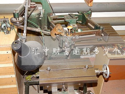 汇中财富逾期多少个月了