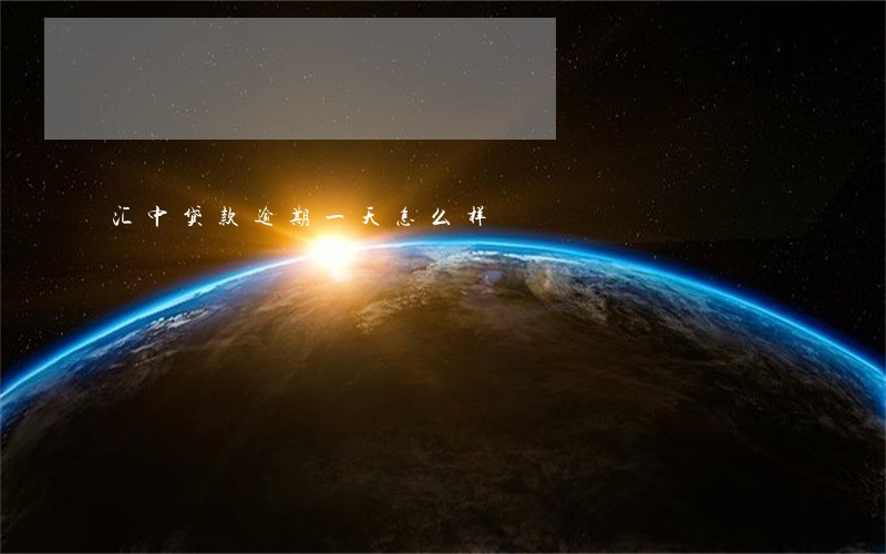 汇中贷款逾期一天怎么样 汇中贷款逾期一天怎么样