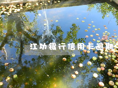 江功银行信用卡逾期90天以上 江功银行信用卡逾期90天以上