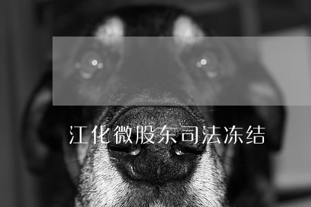 江化微股东司法冻结