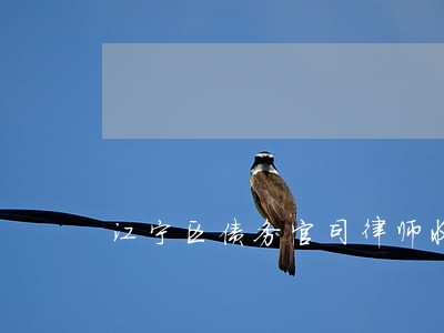 江宁区债务官司律师收费标准 江宁区债务官司律师收费标准